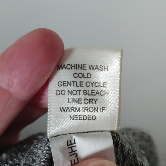 Gray Sweatshirt like Top with Black Lace going down each sleeve - Picture 11 of 11